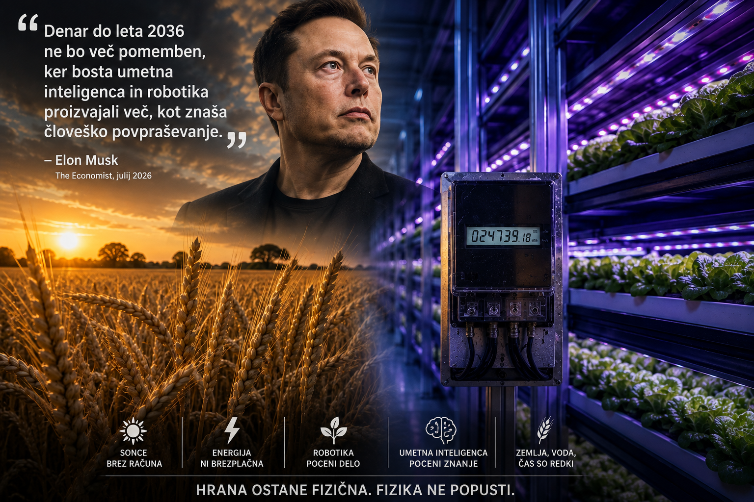 Zakaj denar v hrani ne bo nehal biti pomemben, tudi če Musk drži besedo